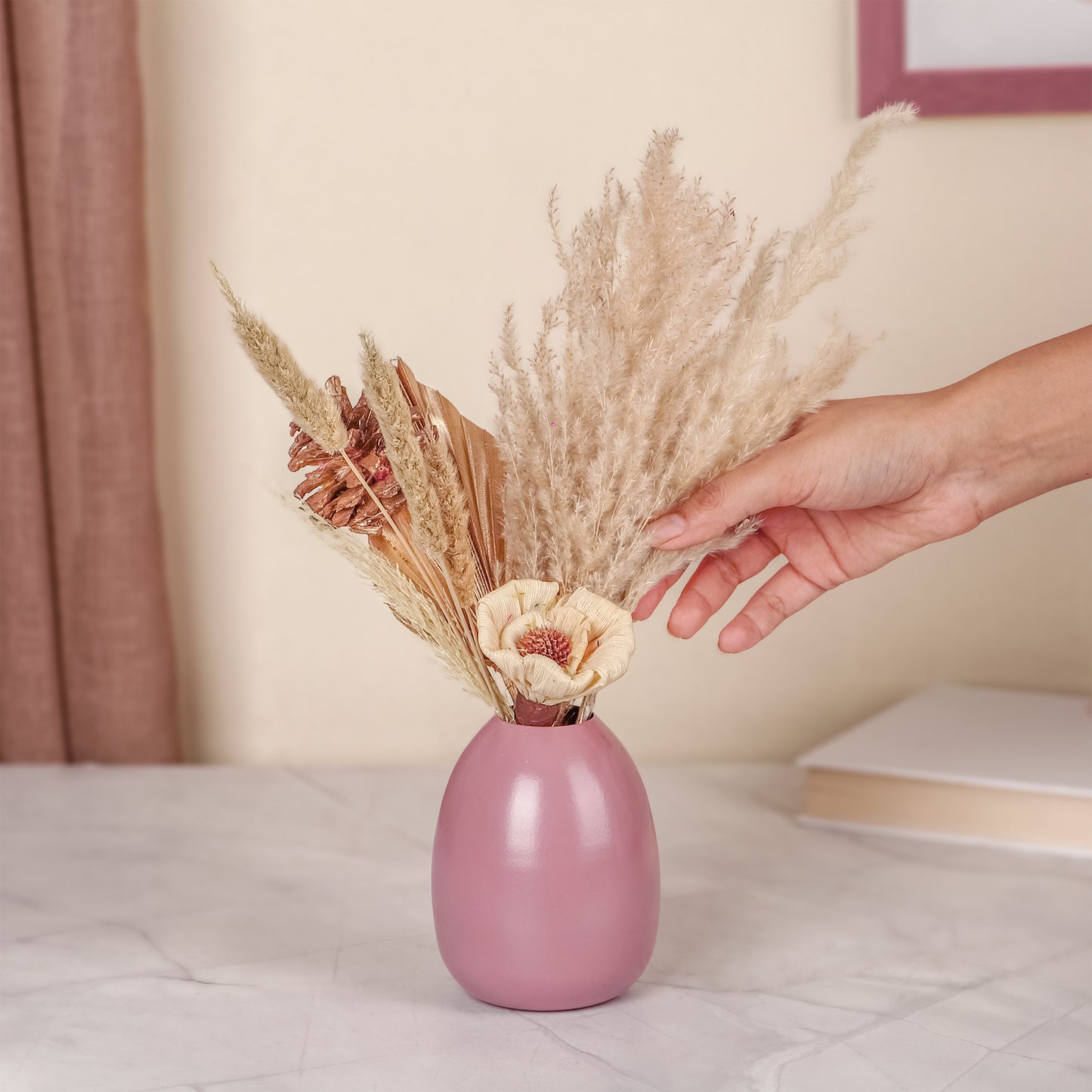 Puce Flower Vase For Home Decor