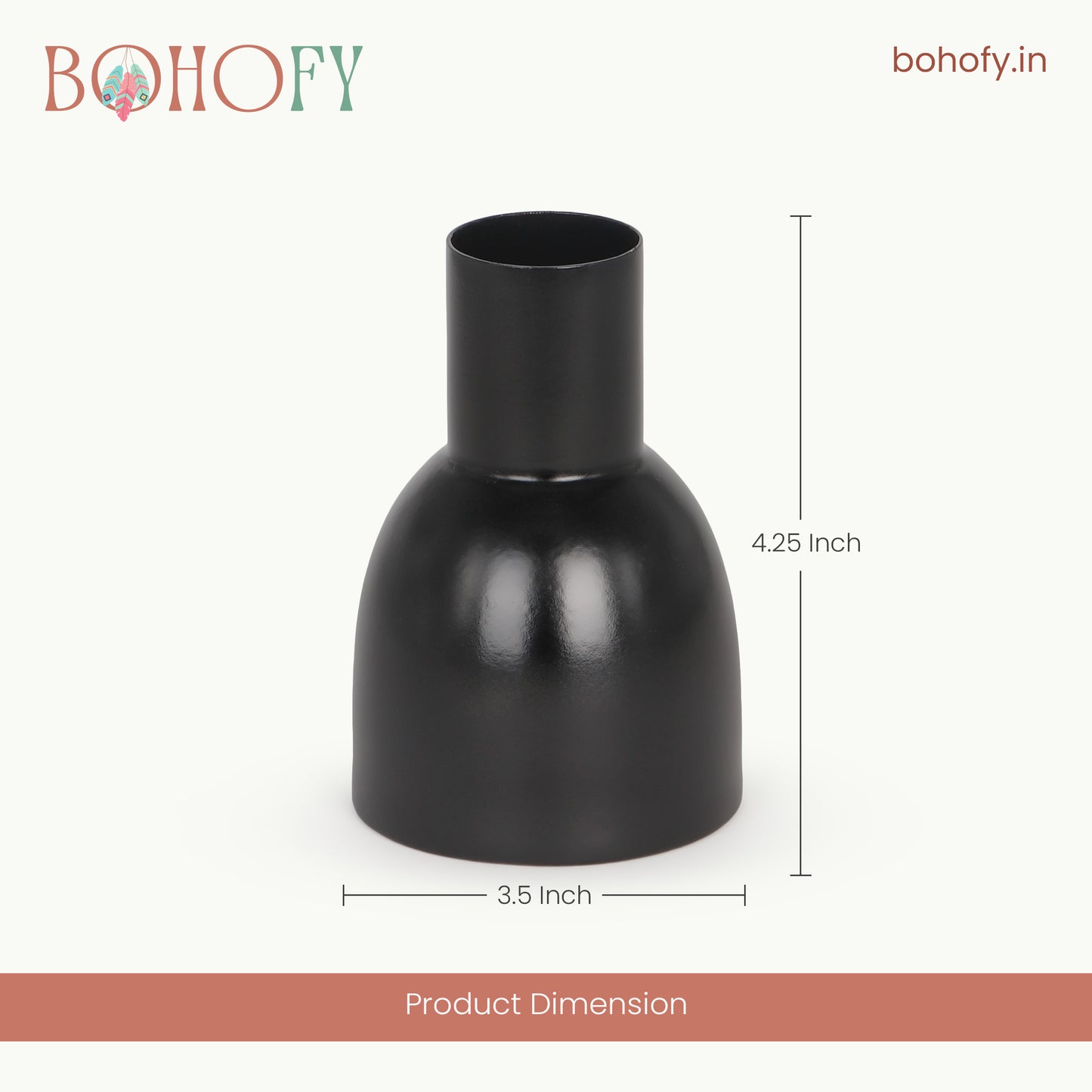 Black Flower vase For Home Decor