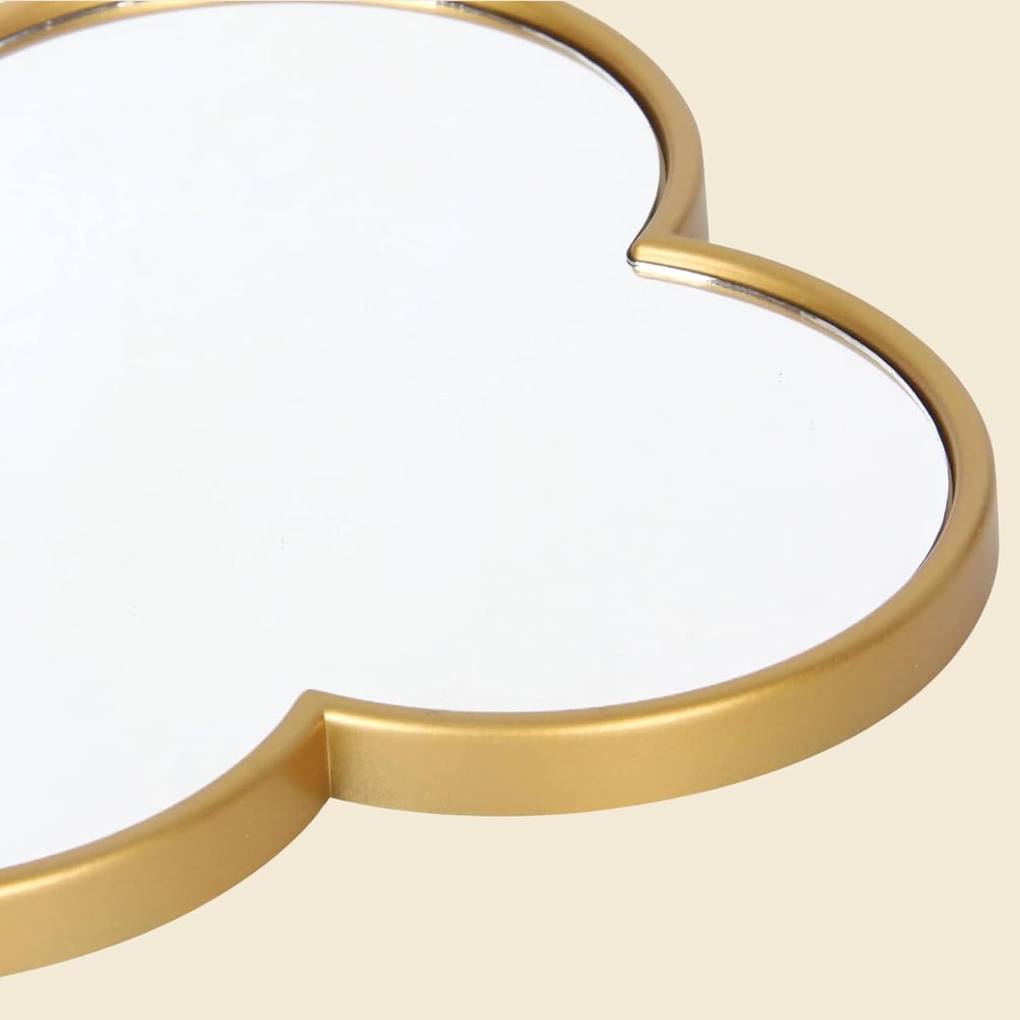 Clover Mirror with Gold Finish