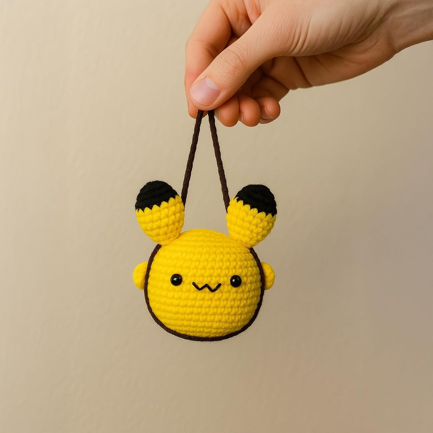 Crochet Pikachu Hanging for Decor