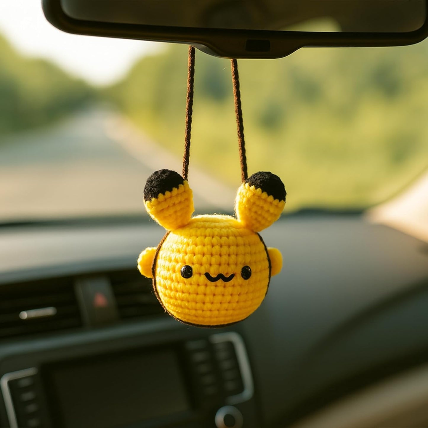 Crochet Pikachu Hanging for Decor