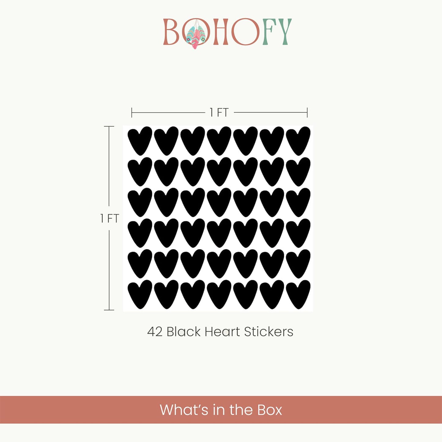 Black Heart wall stickers for decoration