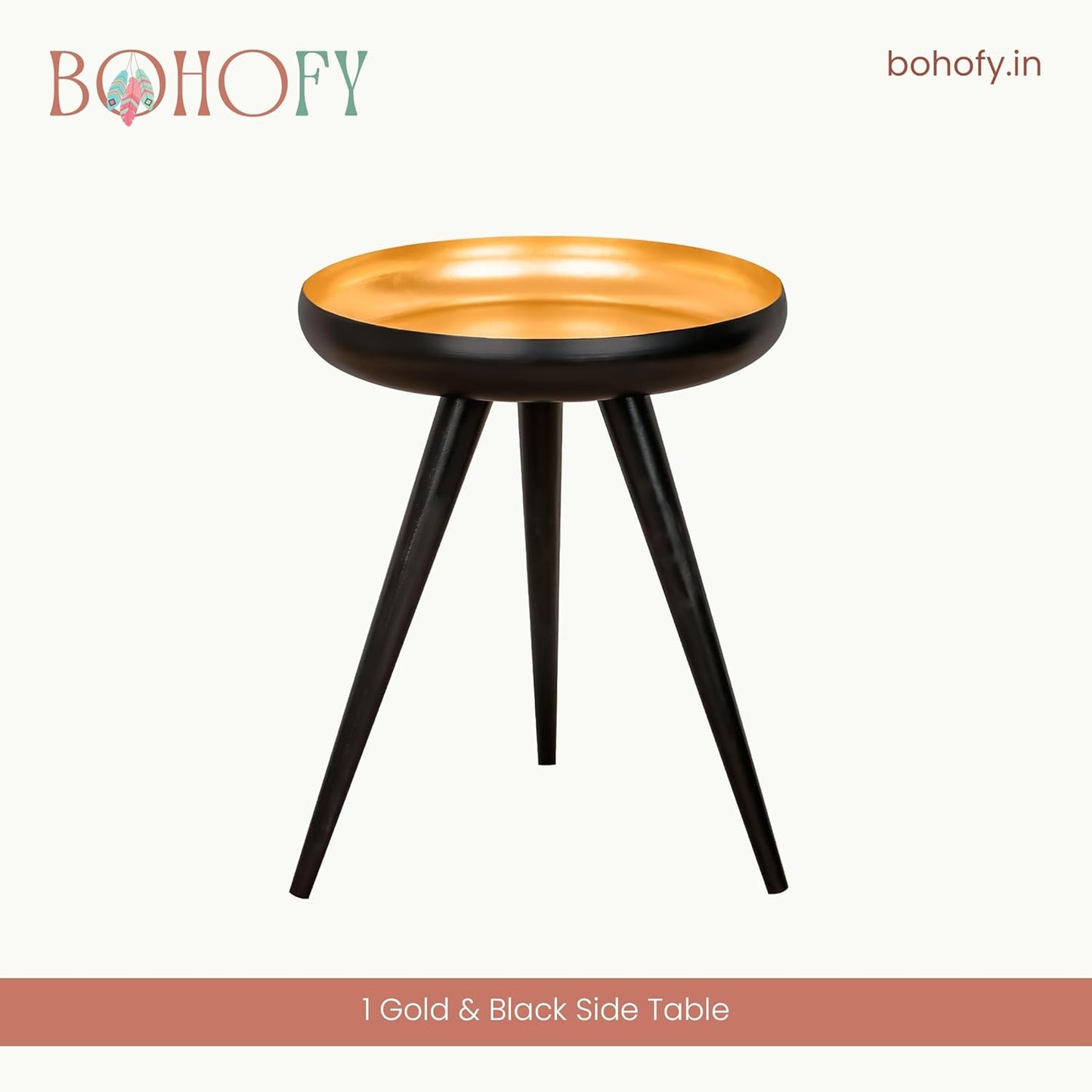 Black & Gold Side Table