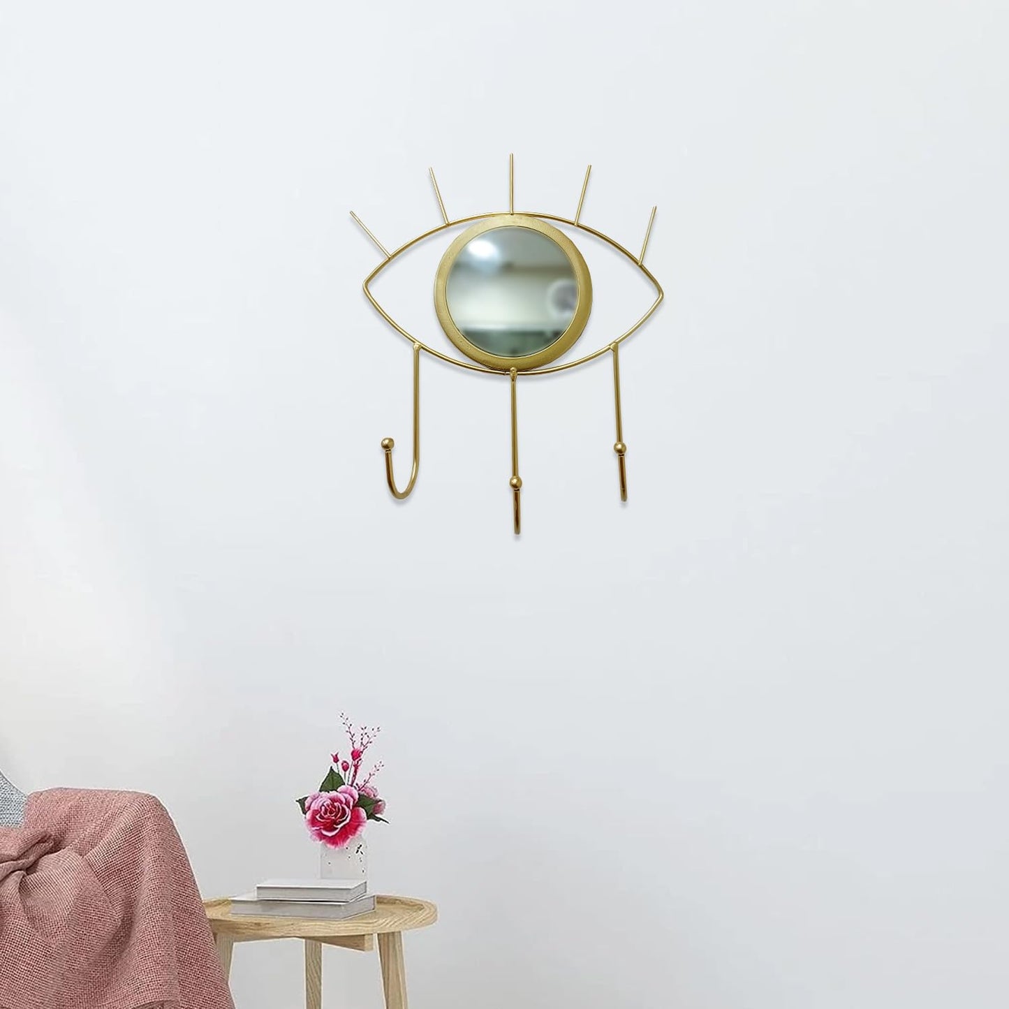 Evil Eye with Hooks Mirror for Room Decor