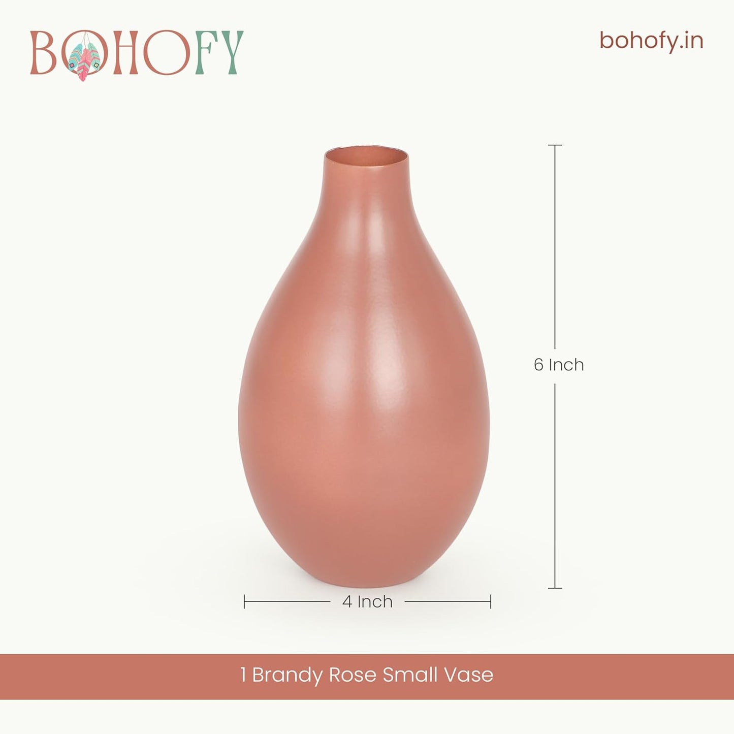 Small Brandy Flower Vase for home Decor