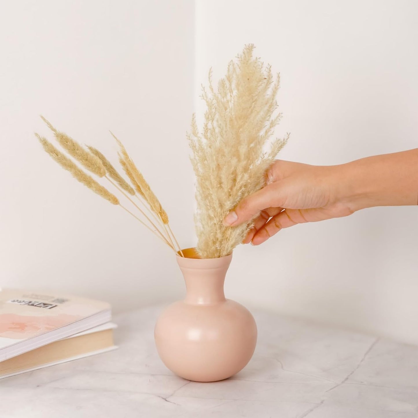 Small Peach Flower Vase for home Decor