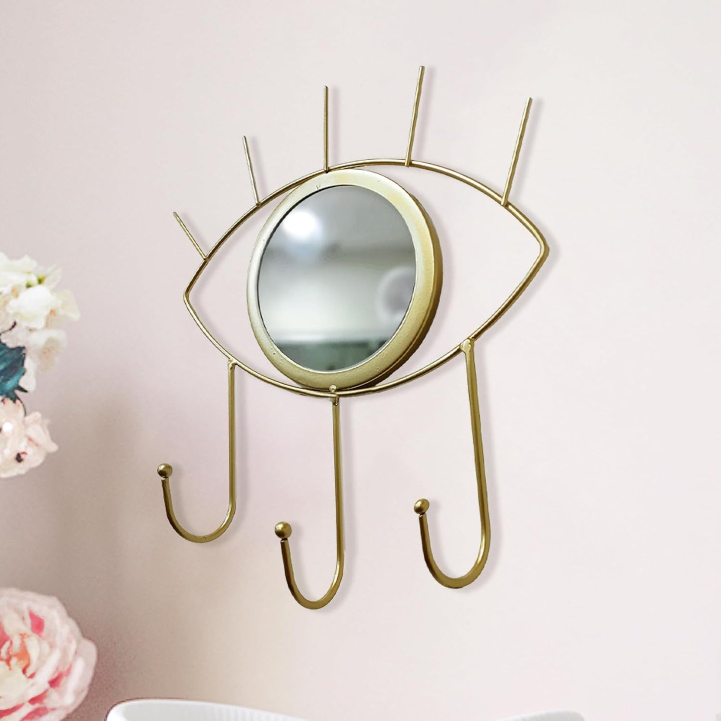 Evil Eye with Hooks Mirror for Room Decor