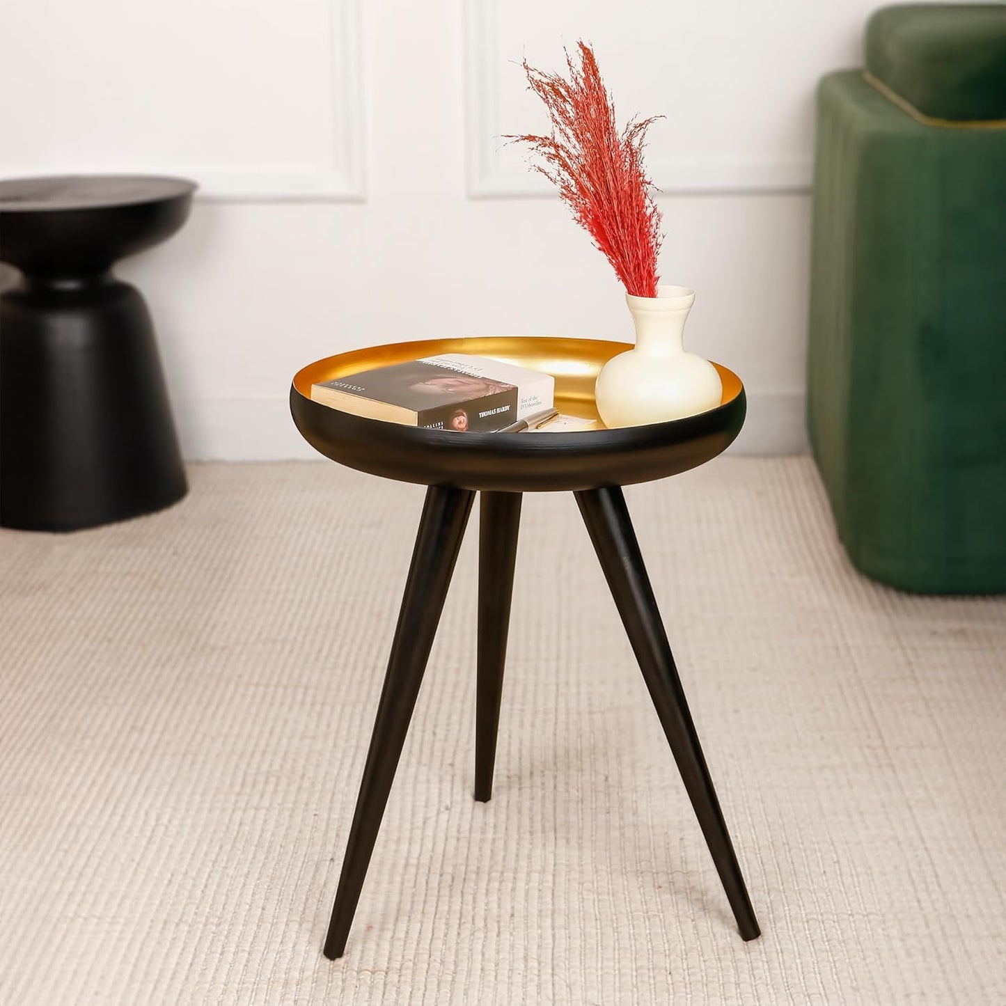 Black & Gold Side Table