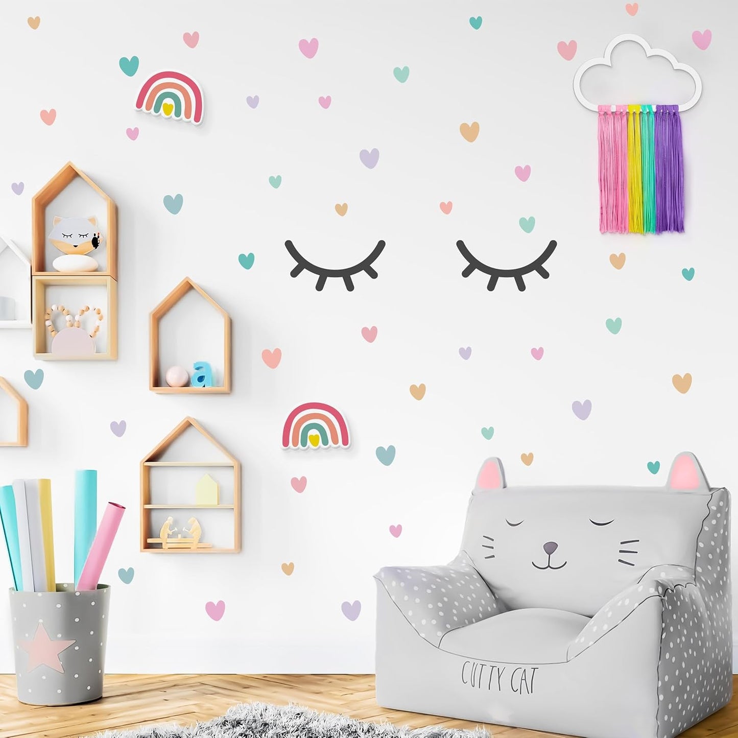Rainbow theme wall decor items