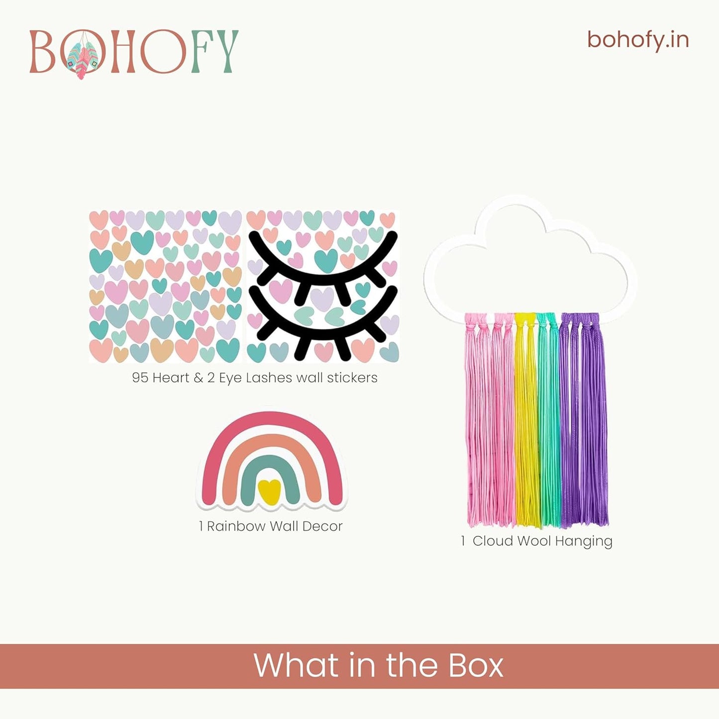 Rainbow theme wall decor items