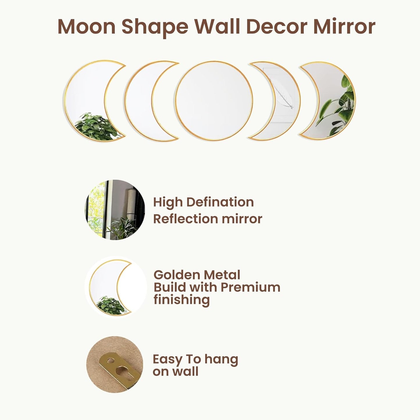 Moon Phases Mirror for Decor