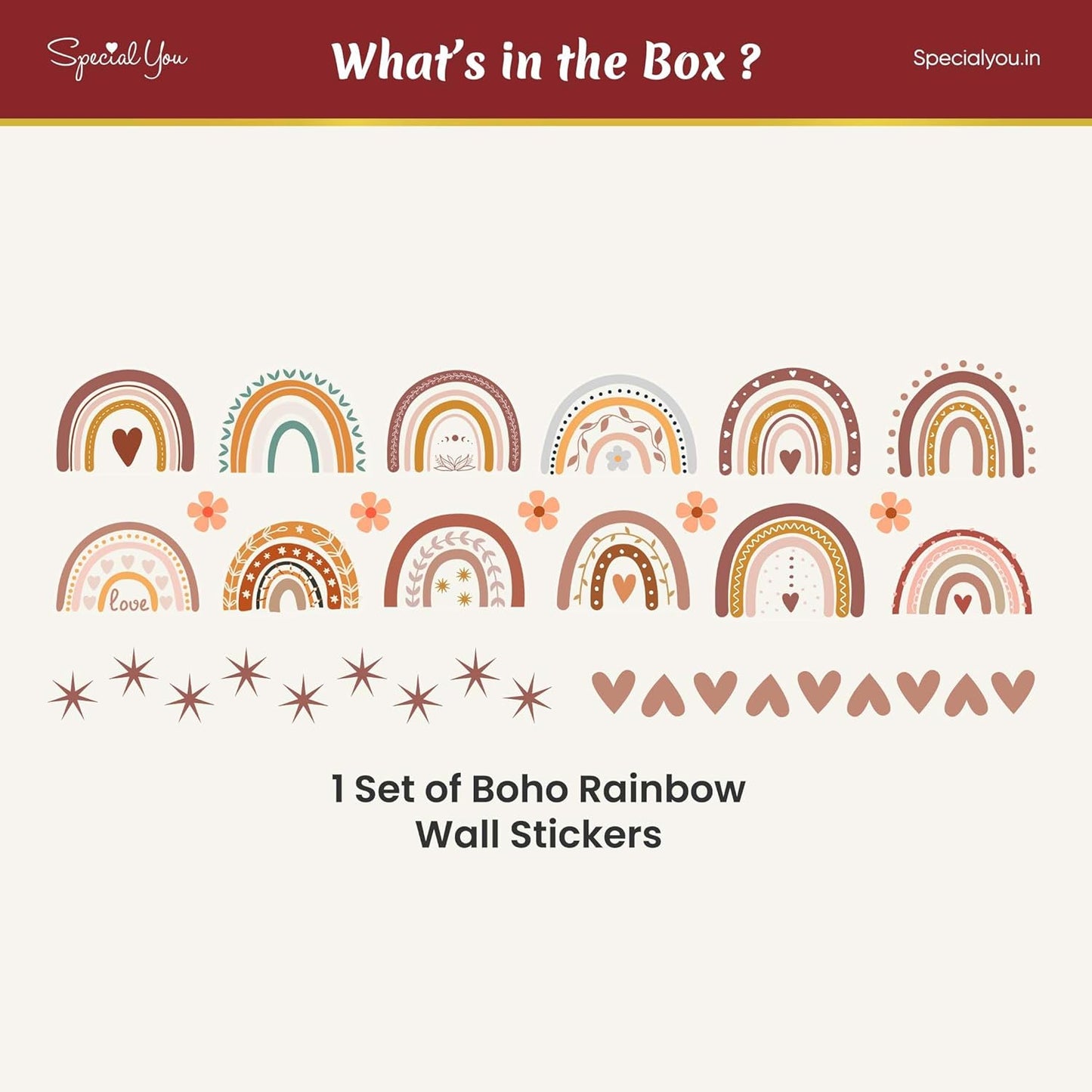 Rainbow theme Wall Stickers