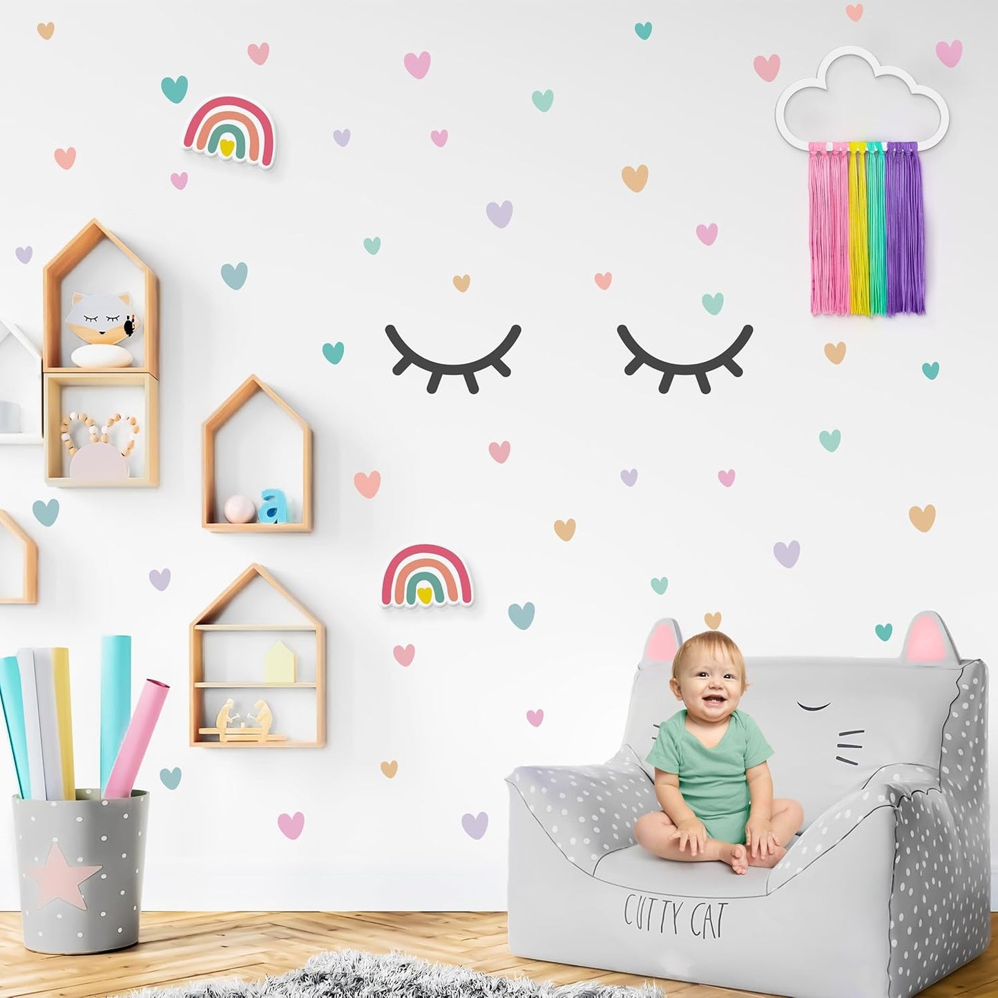 Rainbow theme wall decor items