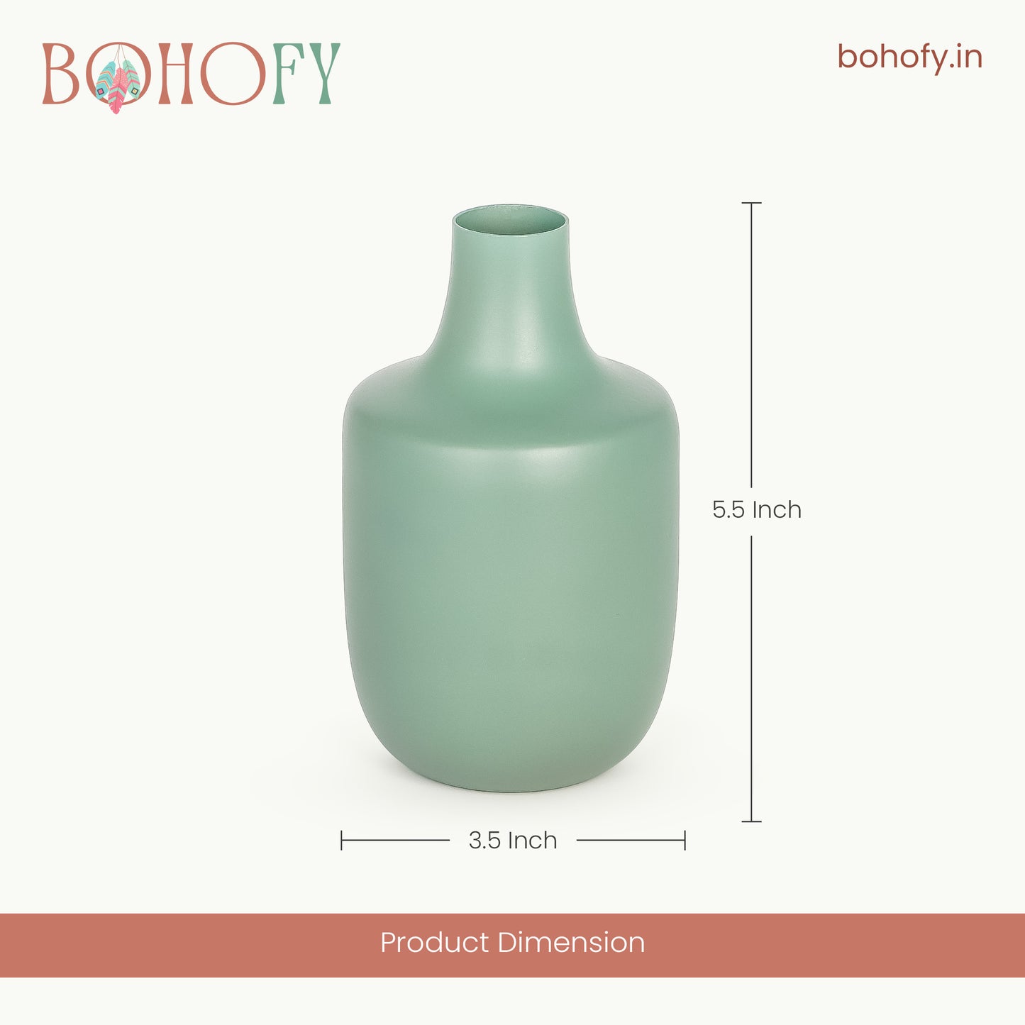 Sage Green Flower Vase For Home Decor
