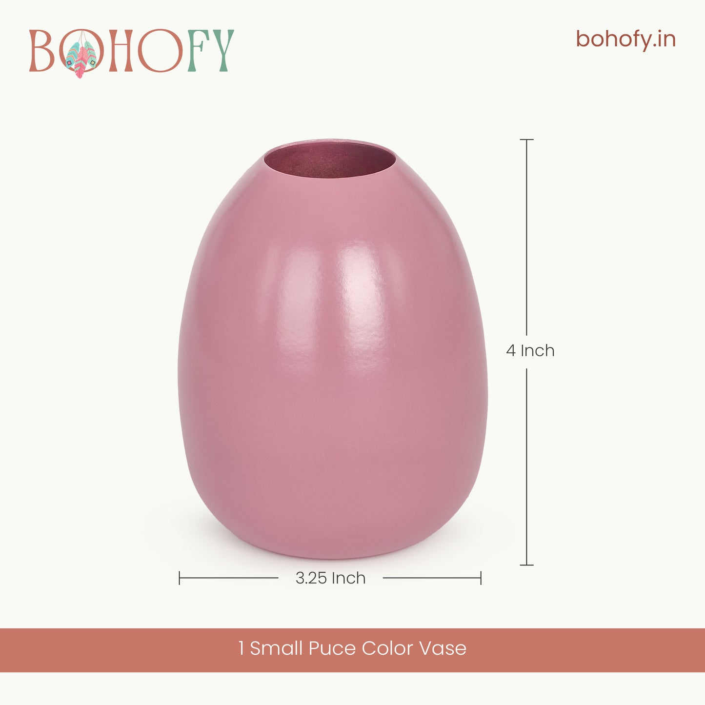 Puce Flower Vase For Home Decor
