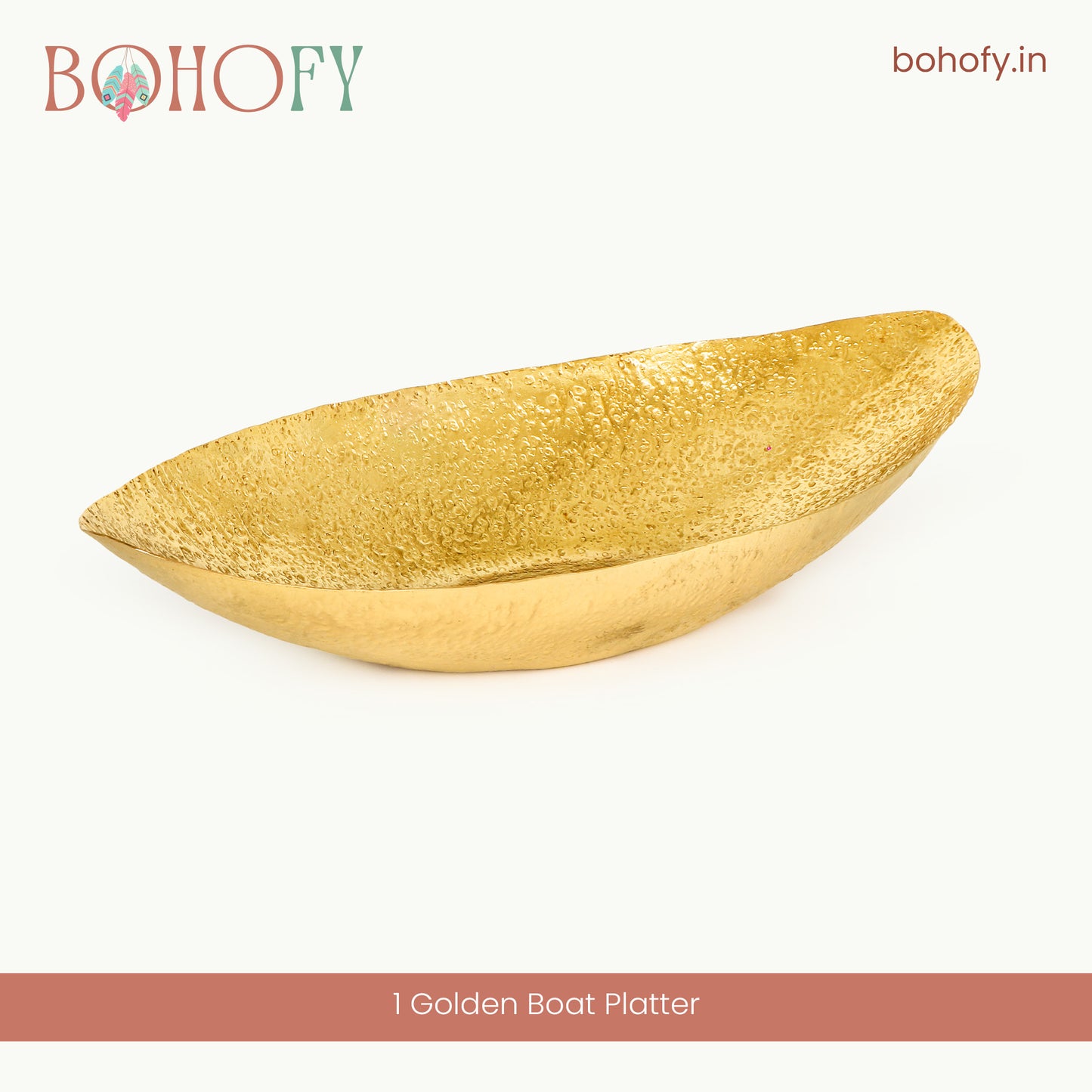 Gold Boat Platter – Decorative Home Decor Tray