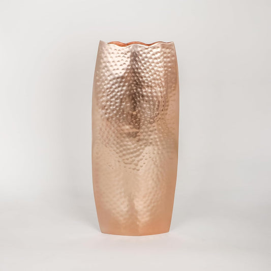 Copper Color Metallic Flower Vase