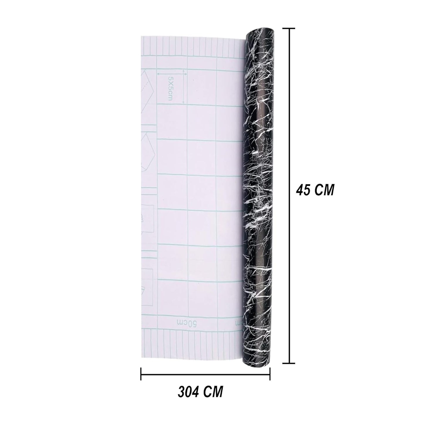 Self-Adhesive Black Marble Wallpaper – Stylish Wall Covering