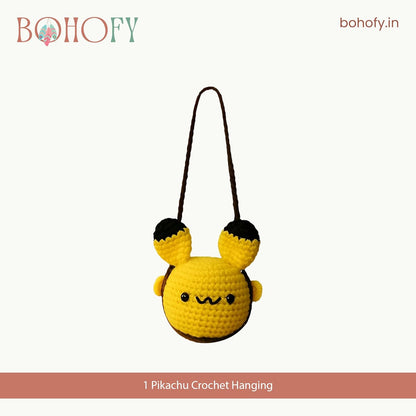 Crochet Pikachu Hanging for Decor