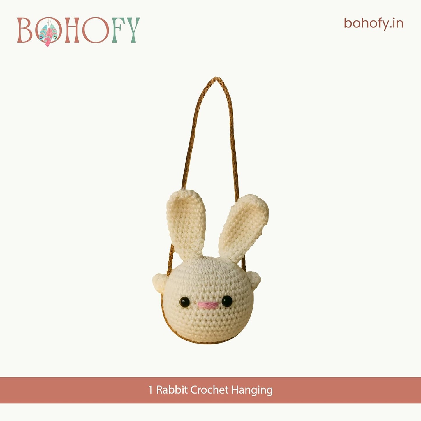 Crochet Rabbit Hanging for Decor