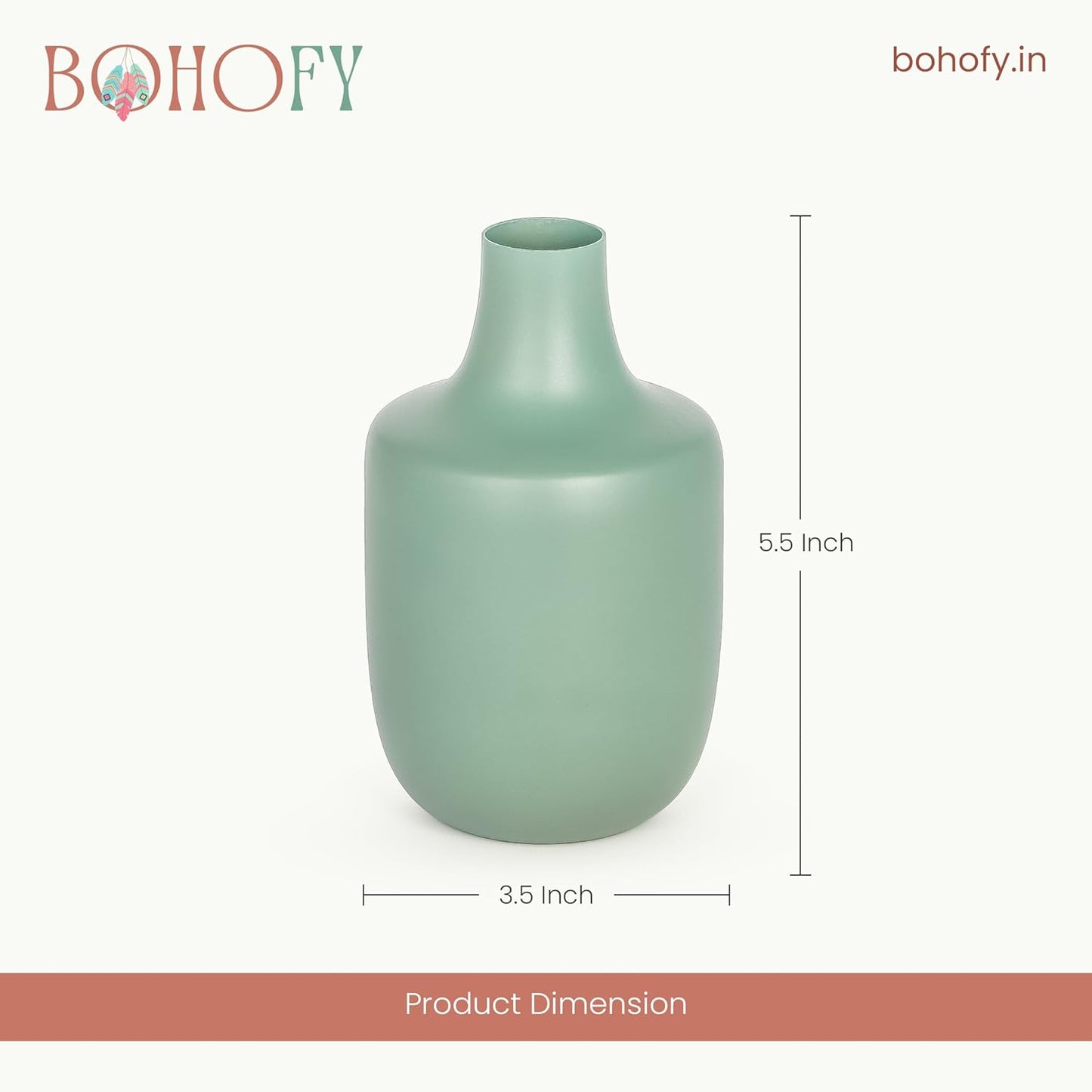 Green Ceramic Vase for Home Decor