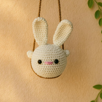 Crochet Rabbit Hanging for Decor