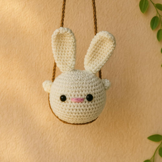 Crochet Rabbit Hanging for Decor