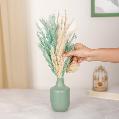 Green Ceramic Vase for Home Decor