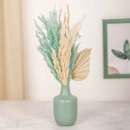 Green Ceramic Vase for Home Decor