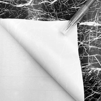 Self-Adhesive Black Marble Wallpaper – Stylish Wall Covering