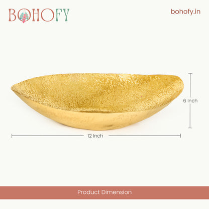 Gold Boat Platter – Decorative Home Decor Tray