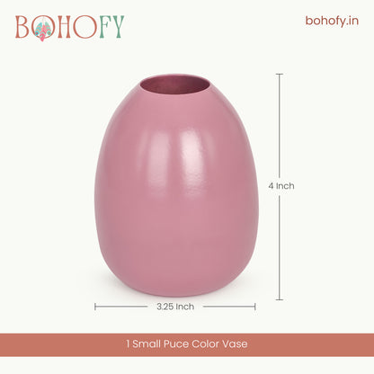 Puce Flower Vase For Home Decor