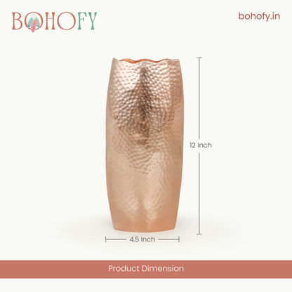Copper Metallic Flower Vase for Home Decor