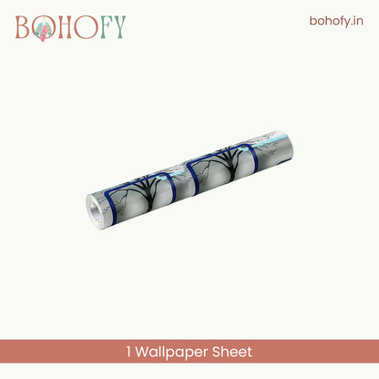 3D Wallpaper – Modern Tree & Geometric Design